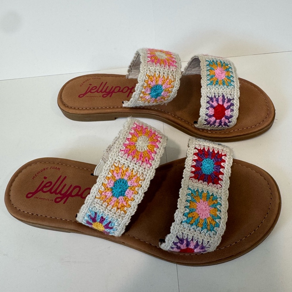 Jellypop Colorful Crochet Strap Sandals size 6M